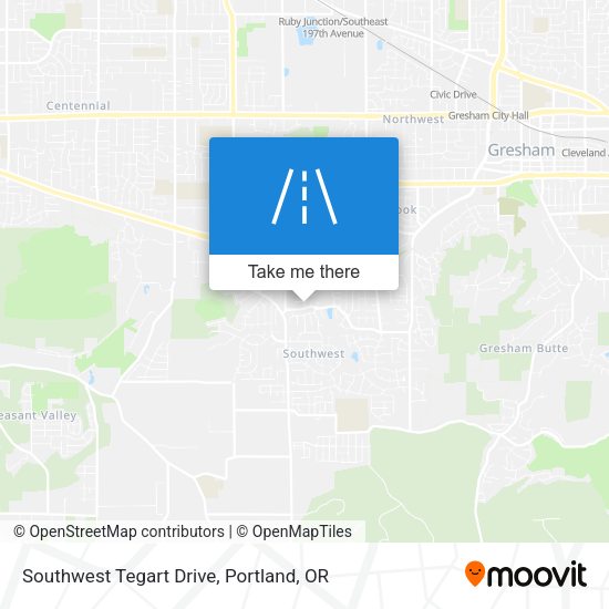 Southwest Tegart Drive map