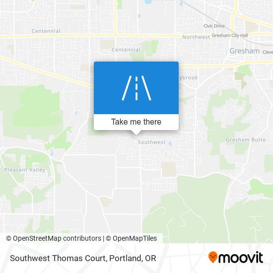 Southwest Thomas Court map