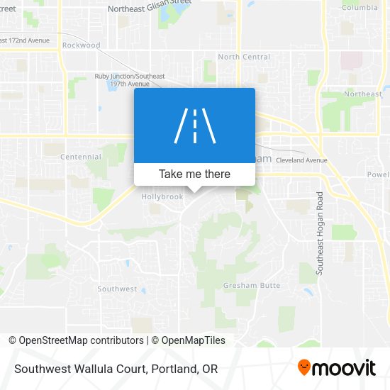 Mapa de Southwest Wallula Court