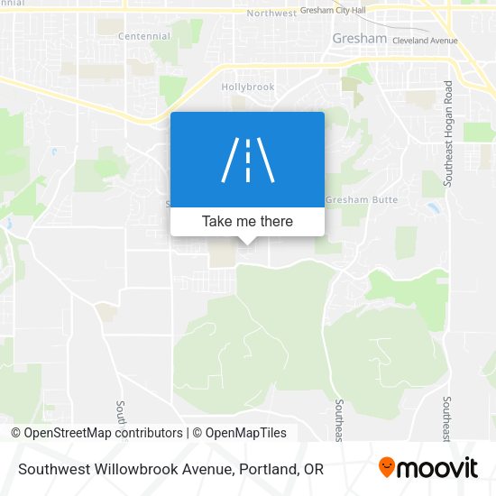 Mapa de Southwest Willowbrook Avenue