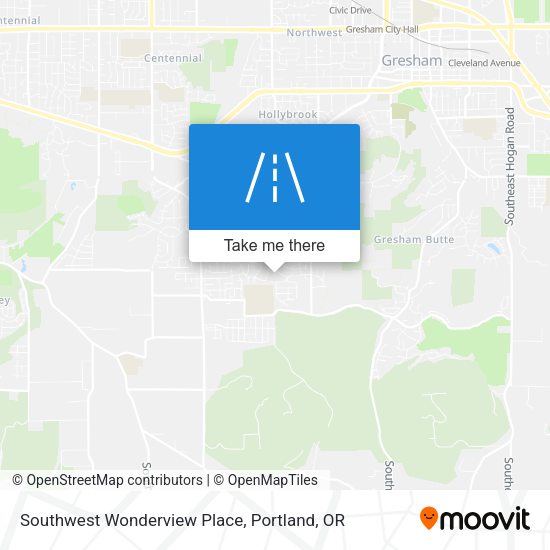 Southwest Wonderview Place map