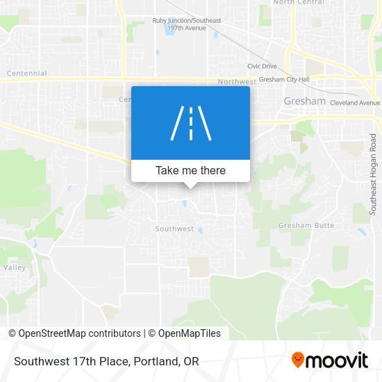 Southwest 17th Place map