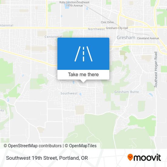 Southwest 19th Street map