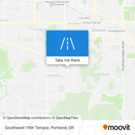 Southwest 19th Terrace map