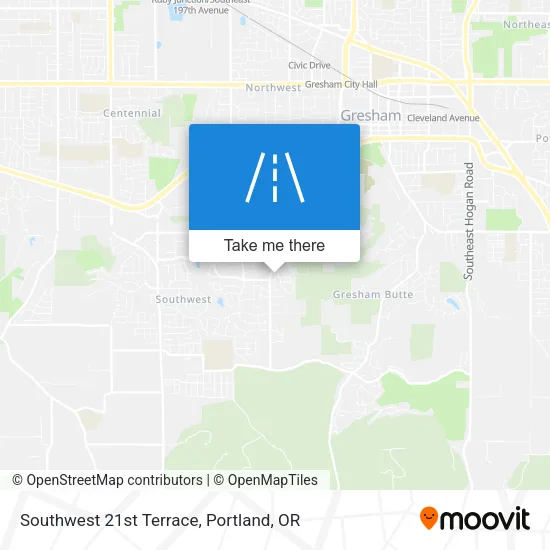 Southwest 21st Terrace map