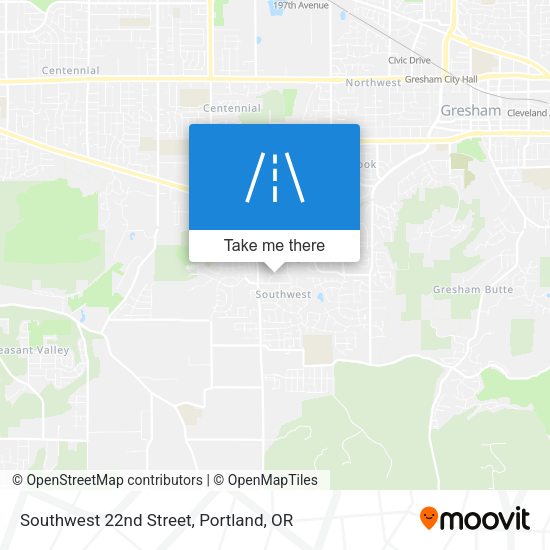 Southwest 22nd Street map