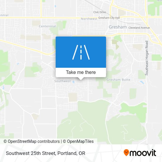 Southwest 25th Street map