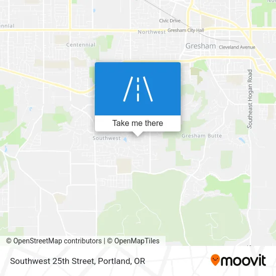 Southwest 25th Street map