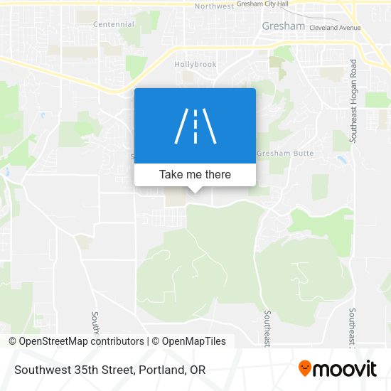 Southwest 35th Street map