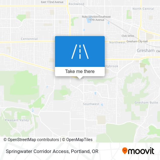 Mapa de Springwater Corridor Access