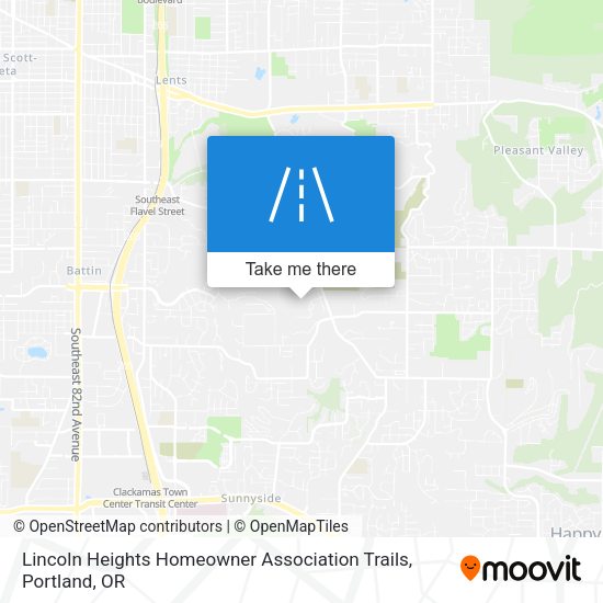 Mapa de Lincoln Heights Homeowner Association Trails