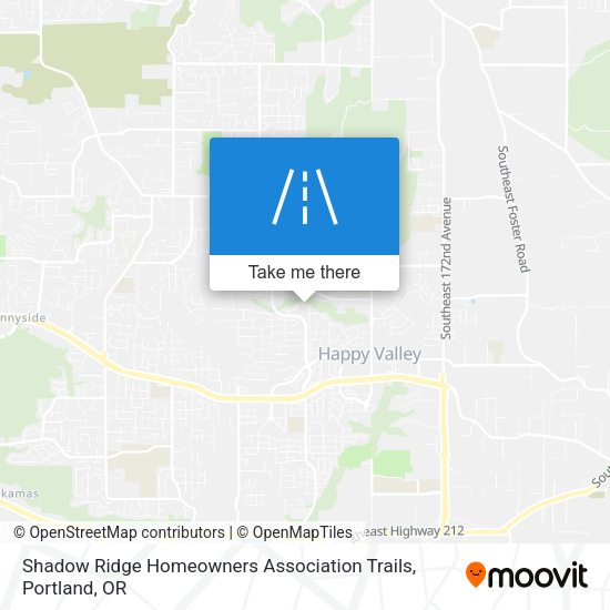 Mapa de Shadow Ridge Homeowners Association Trails