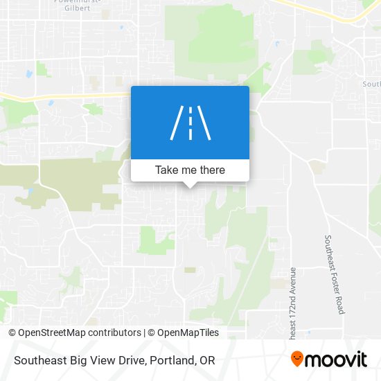 Southeast Big View Drive map