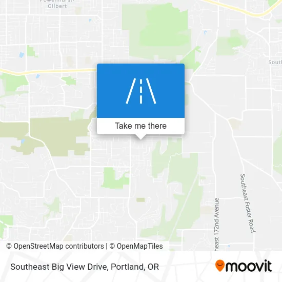 Southeast Big View Drive map