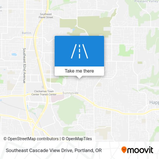 Southeast Cascade View Drive map