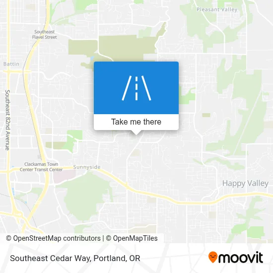 Southeast Cedar Way map