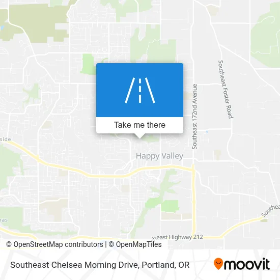 Southeast Chelsea Morning Drive map