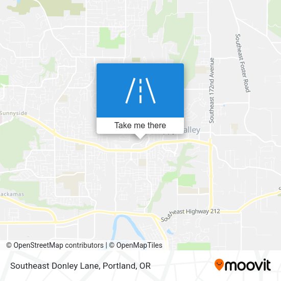Southeast Donley Lane map