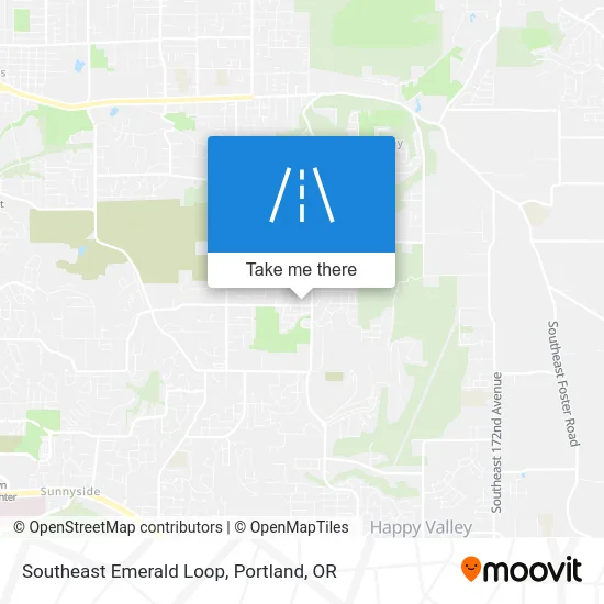 Southeast Emerald Loop map
