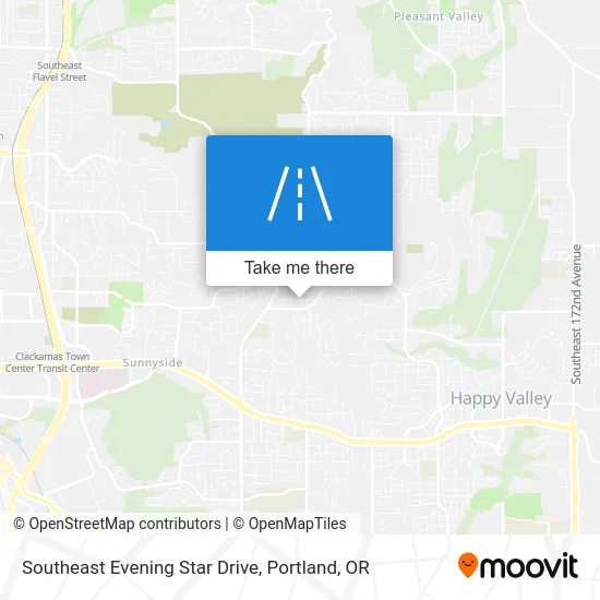 Southeast Evening Star Drive map