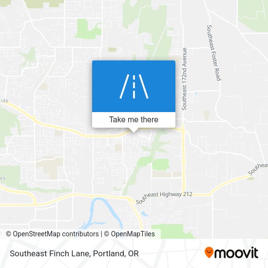 Southeast Finch Lane map