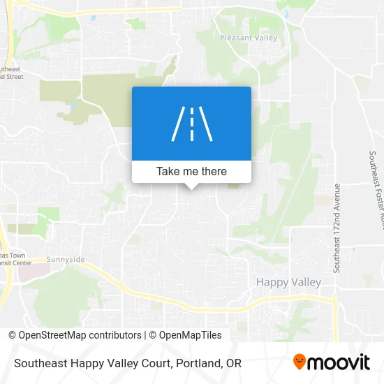 Southeast Happy Valley Court map