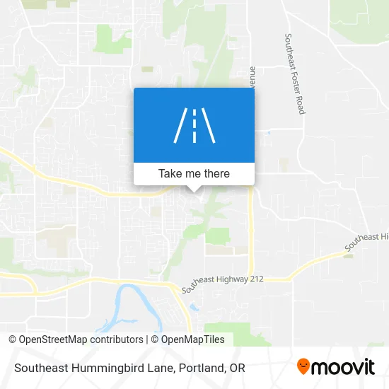 Southeast Hummingbird Lane map