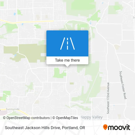Southeast Jackson Hills Drive map