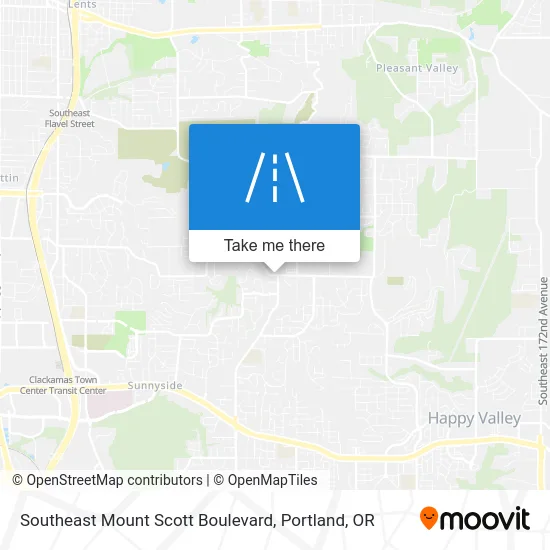 Southeast Mount Scott Boulevard map