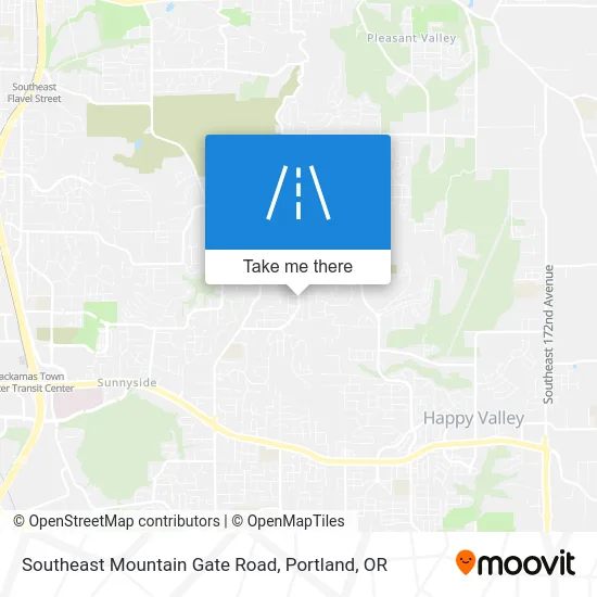 Southeast Mountain Gate Road map