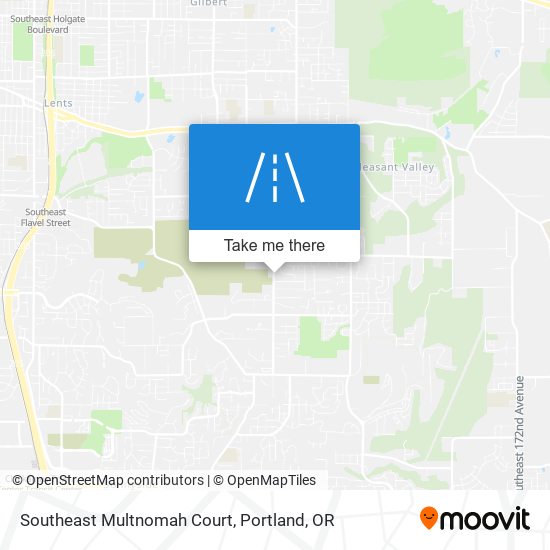 Southeast Multnomah Court map