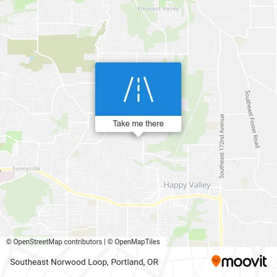 Southeast Norwood Loop map