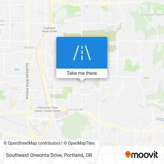 Southeast Oneonta Drive map
