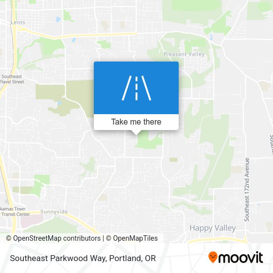 Southeast Parkwood Way map