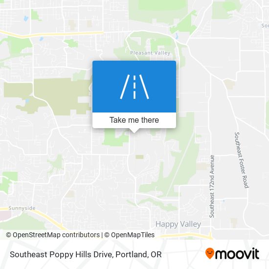Southeast Poppy Hills Drive map