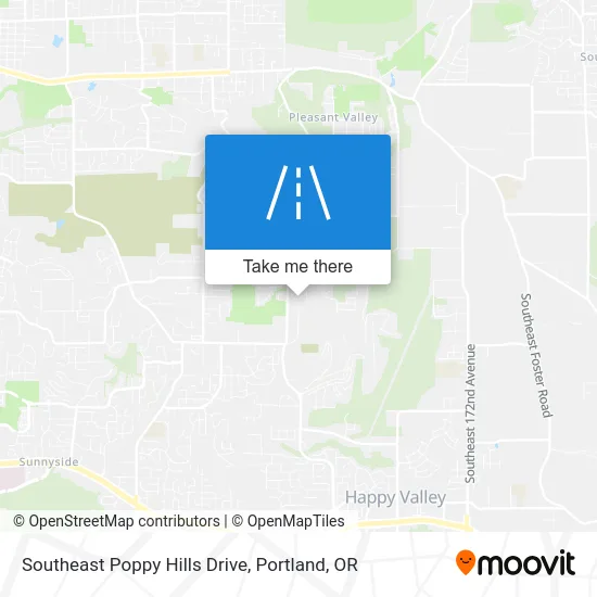 Southeast Poppy Hills Drive map