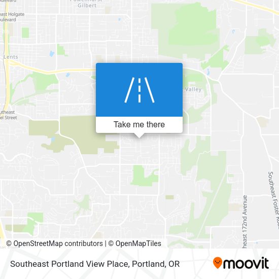 Southeast Portland View Place map