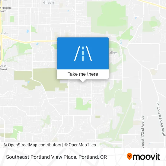 Southeast Portland View Place map