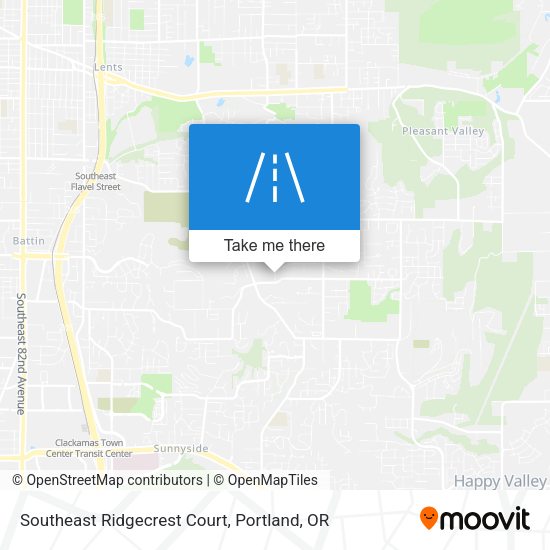 Southeast Ridgecrest Court map