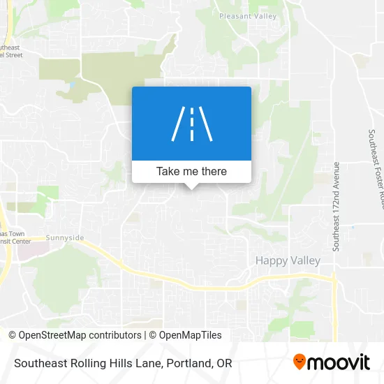 Southeast Rolling Hills Lane map