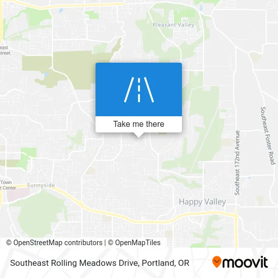 Southeast Rolling Meadows Drive map