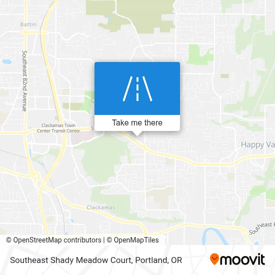 Southeast Shady Meadow Court map