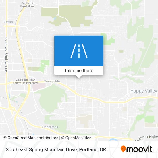 Southeast Spring Mountain Drive map