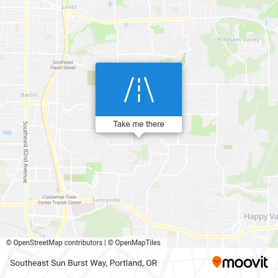Southeast Sun Burst Way map
