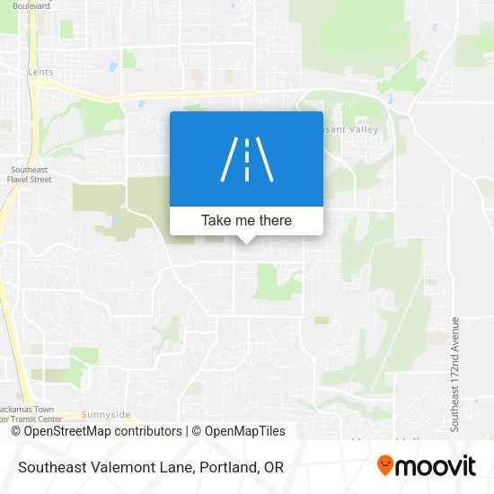 Southeast Valemont Lane map