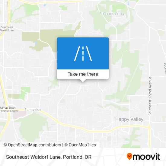 Southeast Waldorf Lane map