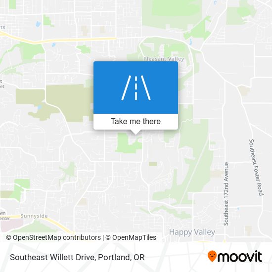 Southeast Willett Drive map
