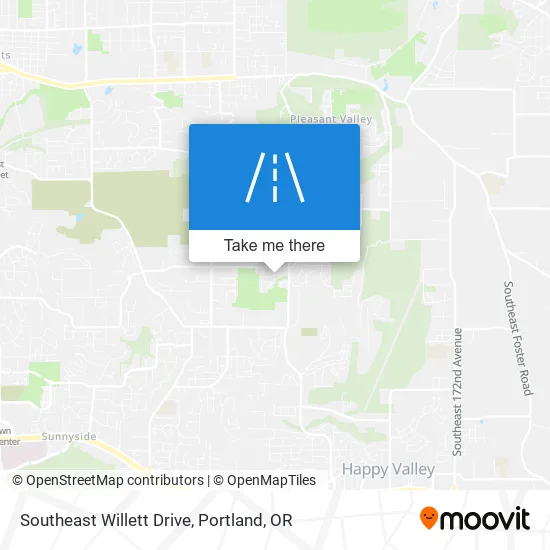 Southeast Willett Drive map