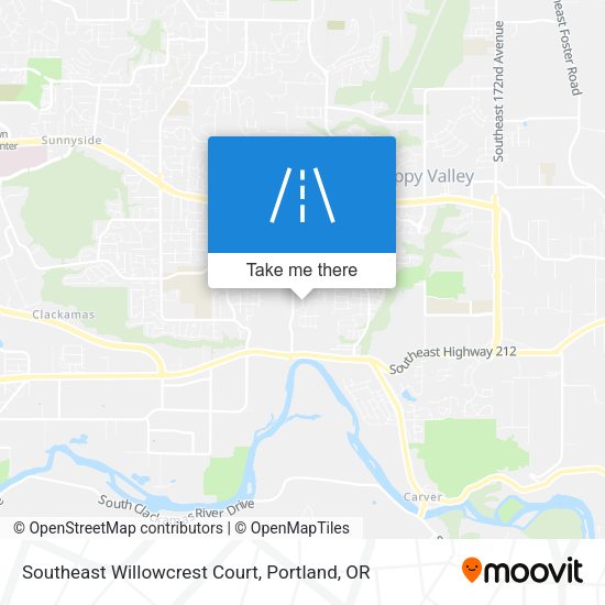 Southeast Willowcrest Court map