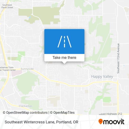 Southeast Wintercress Lane map